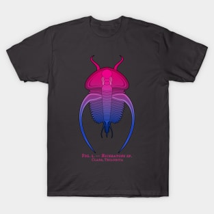 Biceratops | LGBT+ | real trilobite genus | Bi flag T-Shirt